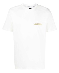 Automobili Lamborghini Metallic Logo Print T Shirt