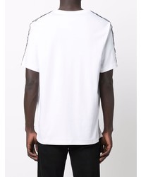 Michael Kors Michl Kors Striped Logo Print T Shirt