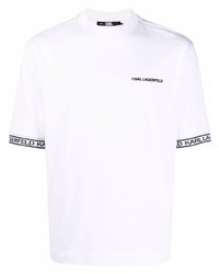 Karl Lagerfeld Mock Neck Logo T Shirt