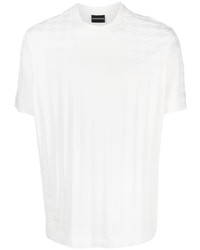Emporio Armani Monogram Pattern Cotton T Shirt