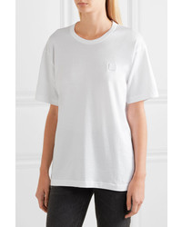 Acne Studios Nash Face Appliqud Cotton Jersey T Shirt