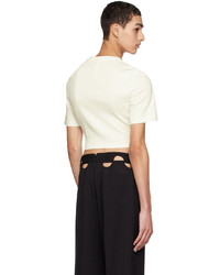 Dion Lee Off White Corset T Shirt