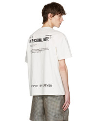 A Personal Note Off White Cotton T Shirt