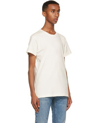 Nudie Jeans Off White Crew Neck T Shirt
