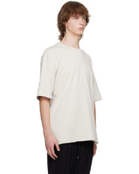 Attachment Off White Raw Edge T Shirt