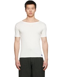 Maison Margiela Off White Rib Cotton T Shirt