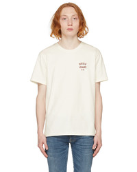 Nudie Jeans Off White Roy Logo T Shirt
