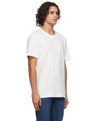 Nudie Jeans Off White Roy One Pocket T Shirt