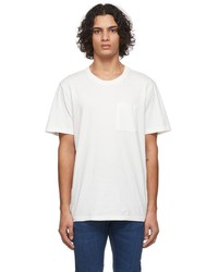 Nudie Jeans Off White Roy One Pocket T Shirt