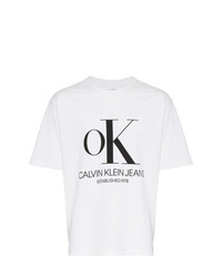 Calvin Klein Jeans Est. 1978 Ok Modernist Logo Crew Neck Teeshirt