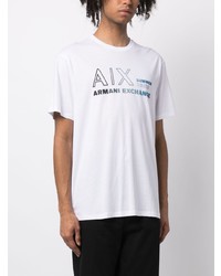 Armani Exchange Ombr Logo Cotton T Shirt