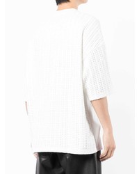 FIVE CM Open Knit Panel T Shirt