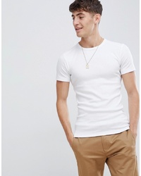 Esprit Organic Cotton Muscle Fit Ribbed T Shirt