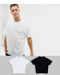 ASOS DESIGN Organic Oversized Fit T Shirt With Crew Neck 2 Pack Save