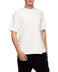 Topman Oversize Mixed Media Pocket T Shirt