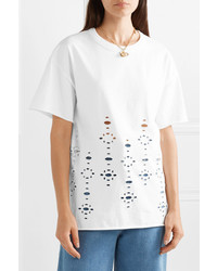 See by Chloe Oversized Cutout Cotton Jersey T Shirt