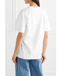 See by Chloe Oversized Cutout Cotton Jersey T Shirt