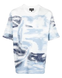 Emporio Armani Painted Design Cotton T Shirt