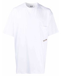 MSGM Patch Pocket Cotton T Shirt