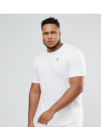 Religion Plus Longline T Shirt In White With Logo