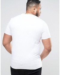 Asos Plus Muscle T Shirt With Crew Neck In White