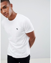 Abercrombie & Fitch Pop Icon Crew Neck T Shirt In White