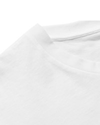 Oamc Poplin Trimmed Cotton Jersey T Shirt