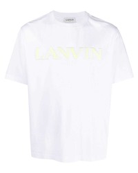Lanvin Raised Logo Cotton T Shirt