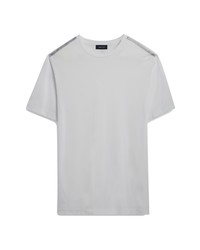 Bugatchi Reflective Tape T Shirt In White At Nordstrom