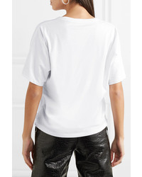 T by Alexander Wang Reversible Stretch Cotton Jersey T Shirt