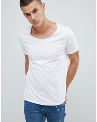 Burton Menswear Scoop Neck T Shirt In White