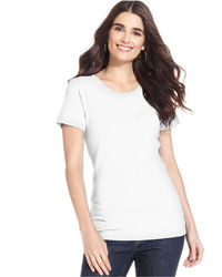 Style&co. Short Sleeve Crew Neck Solid Tee