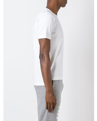 Thom Browne Short Sleeve T Shirt With Chest Pocket In White Jersey