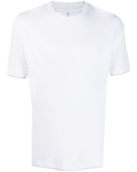 Brunello Cucinelli Short Sleeved Layered Jersey T Shirt