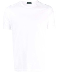 Zanone Solid Cotton T Shirt