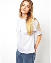 Asos Square T Shirt With Half Sleeve White