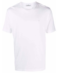 Stone Island Star Logo Embroidered Cotton T Shirt