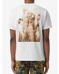 Burberry Statue Print Cotton T Shirt