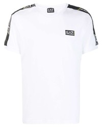 Ea7 Emporio Armani Stripe Detail Cotton T Shirt