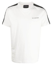 John Richmond Stripe Detail Logo T Shirt