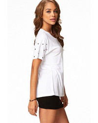 Forever 21 Studded Cutout Tee