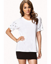Forever 21 Studded Cutout Tee