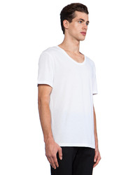 Alexander Wang T By Classic Low Neck Tee In White