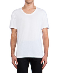 Alexander Wang T By Classic Low Neck Tee In White