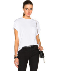 Alexander Wang T By Welded Cotton Jersey Pocket Tee