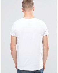 Asos T Shirt With Crew Neck And Roll Sleeve In White