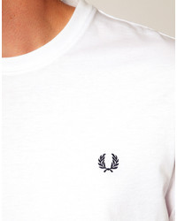 Fred Perry T Shirt With Crew Neck In White