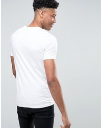Asos Tall Muscle T Shirt With Crew Neck In White