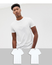 ASOS DESIGN Tall Organic T Shirt With Crew Neck 2 Pack Save