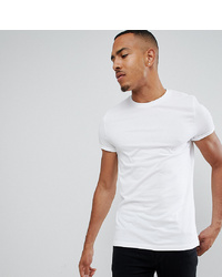 ASOS DESIGN Tall T Shirt With Roll Sleeve In White